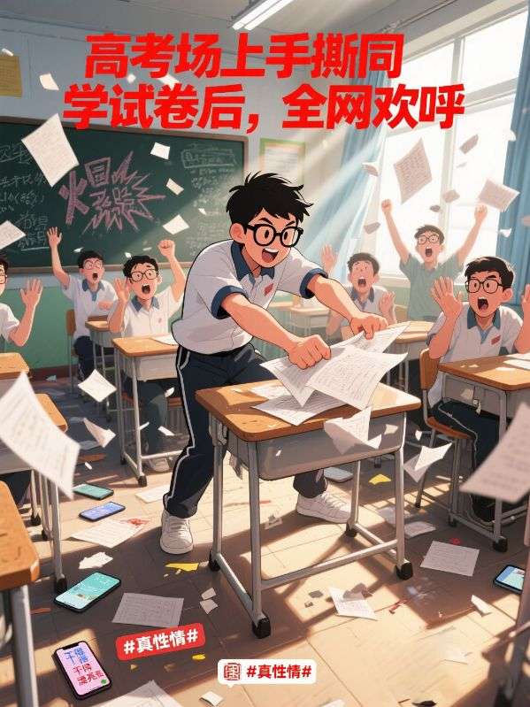 高考场上手撕同学试卷后,全网欢呼