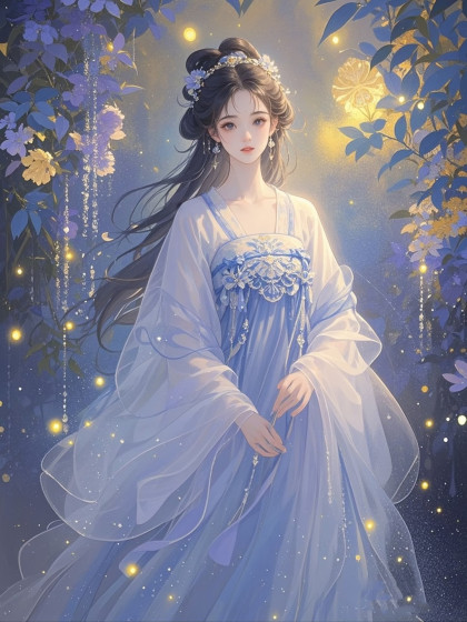 月影孤,寒星映殘樓