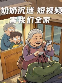 奶奶沉迷短視頻害我們?nèi)覒K死