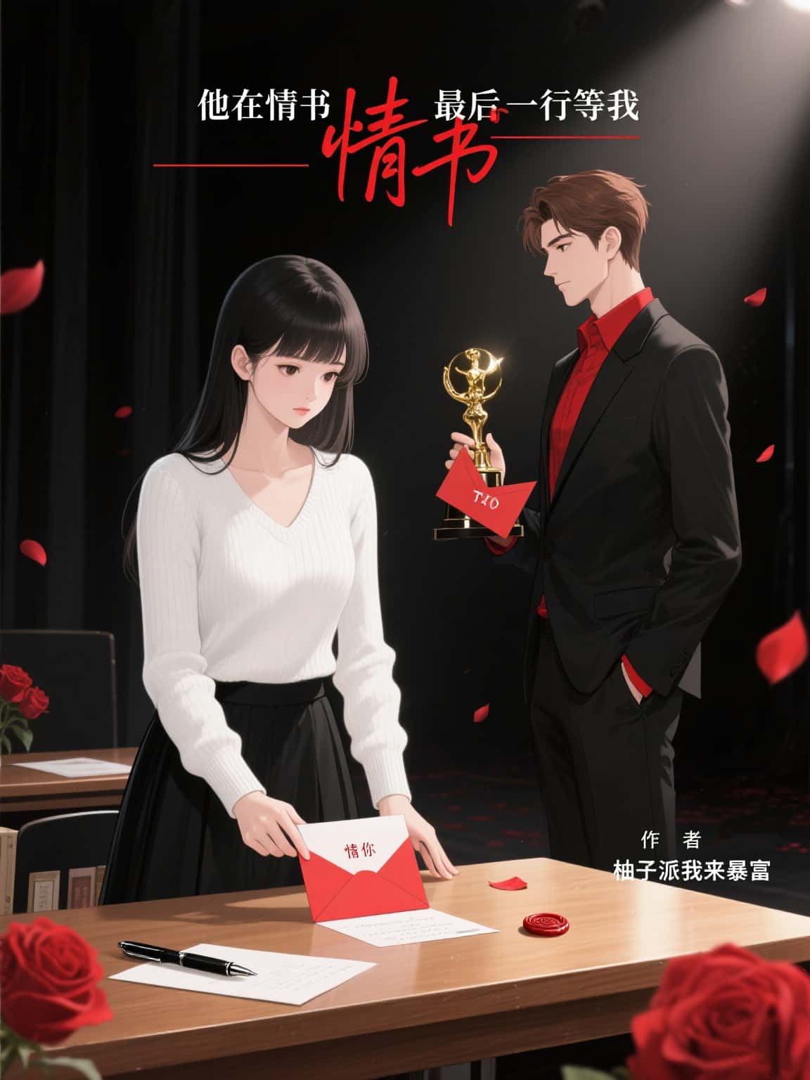 他在情书最后一行等我
