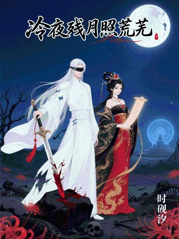 冷夜殘月照荒蕪