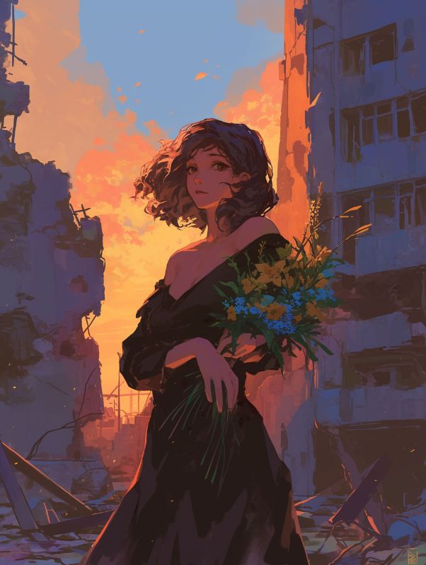 誰知花落滿庭深??