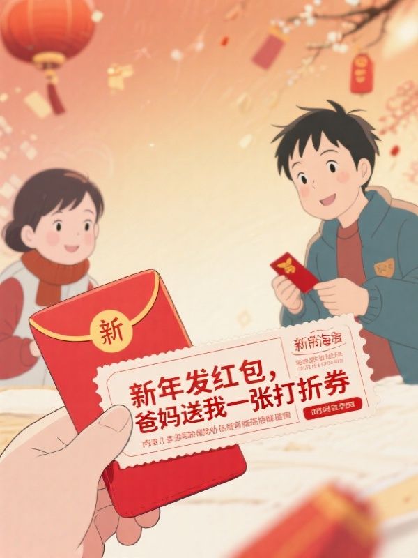 新年发红包，爸妈送我一张打折券