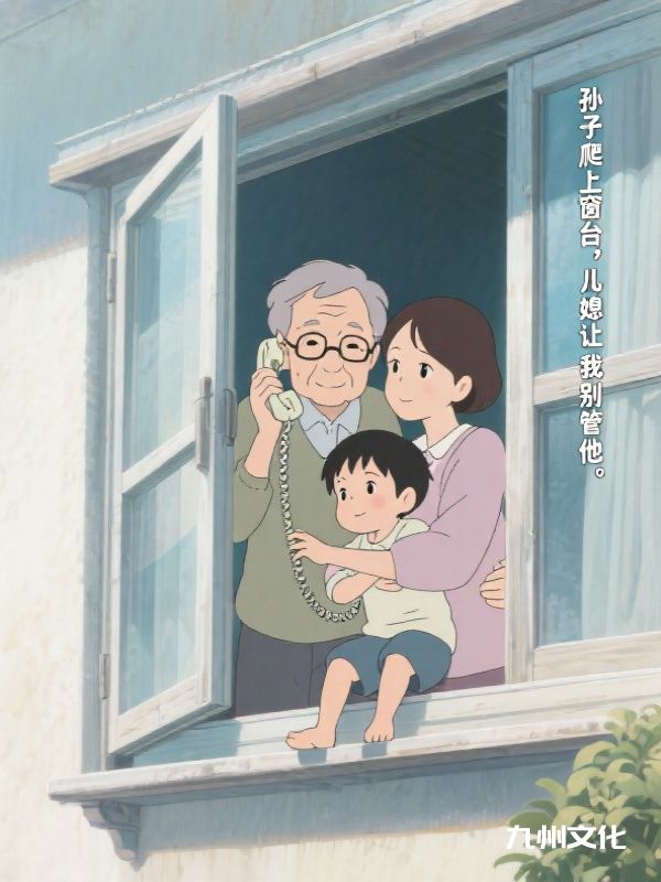 孙子爬上窗台，儿媳让我别管他