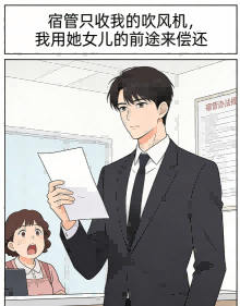 宿管只收我的吹风机，我用她女儿的前途来偿还