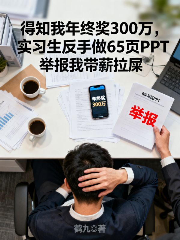 得知我年终奖300万，实习生反手做65页PPT举报我带薪拉屎