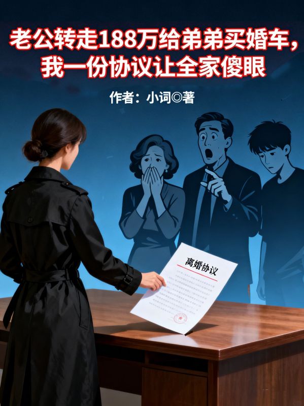老公转走188万给弟弟买婚车，我一份协议让全家傻眼
