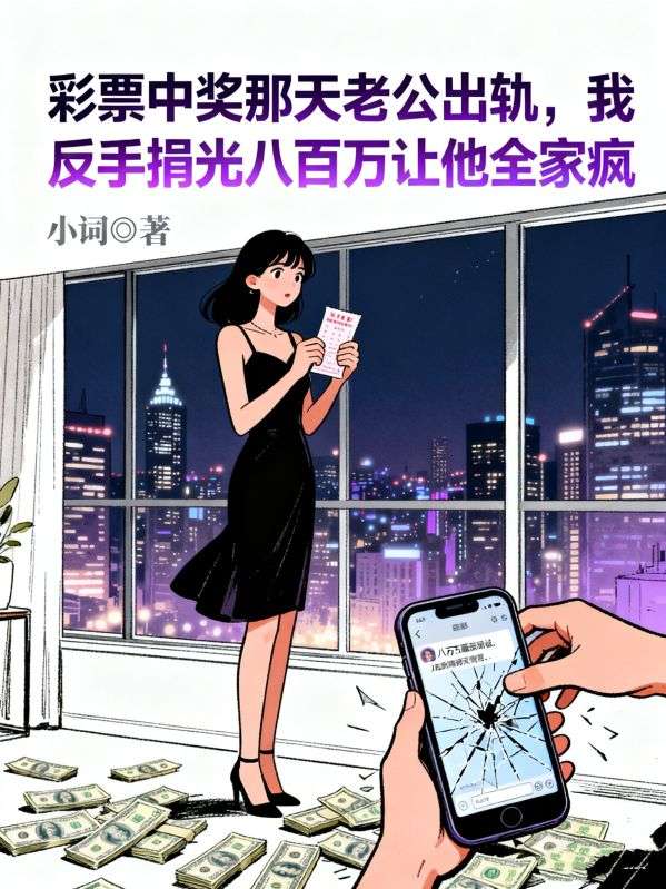 彩票中奖那天老公出轨，我反手捐光八百万让他全家疯