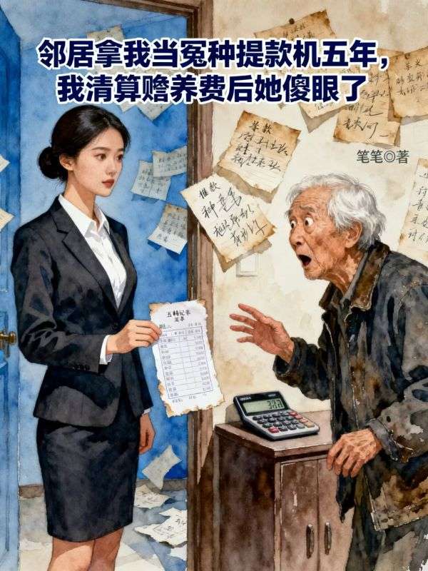 邻居拿我当冤种提款机五年，我清算赡养费后她傻眼了