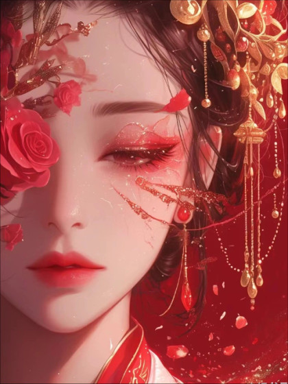 海棠花落胭脂雨，万顷嫣红葬旧痕