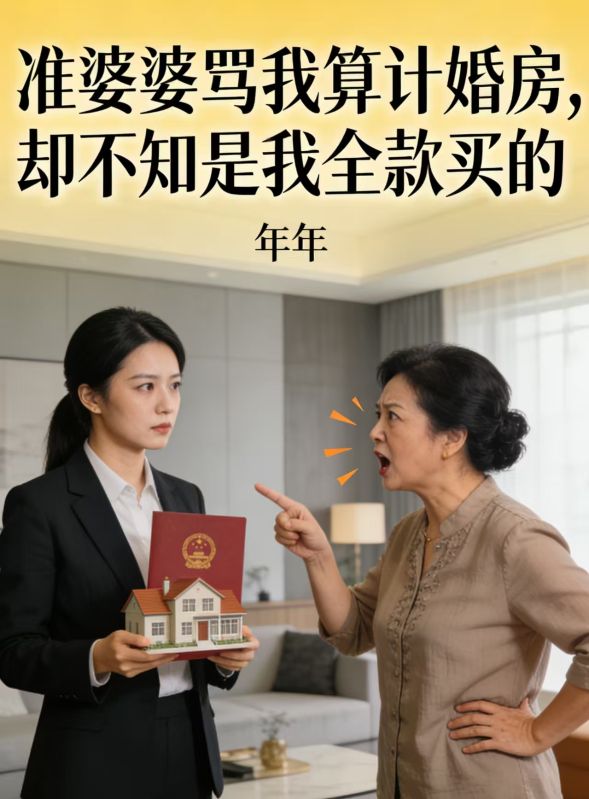 准婆婆骂我算计婚房，却不知是我全款买的