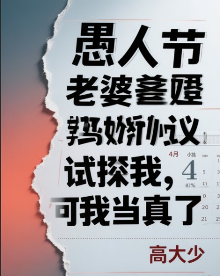 愚人节老婆用离婚协议试探我，可我当真了