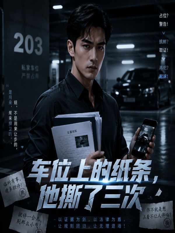 车位上的纸条，他撕了三次