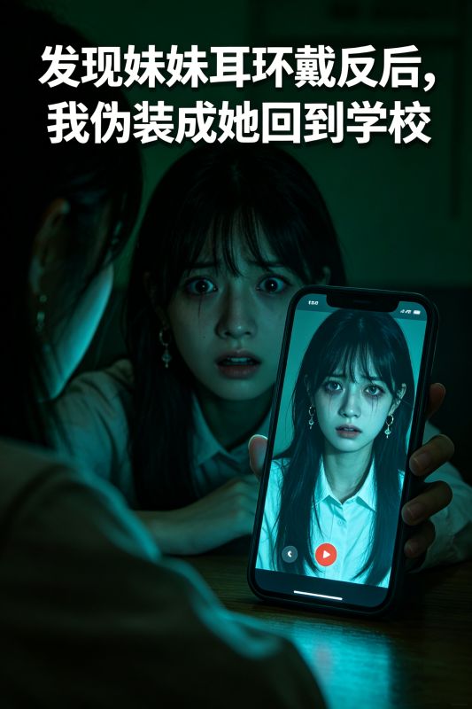 发现妹妹耳环戴反后，我伪装成她回到学校