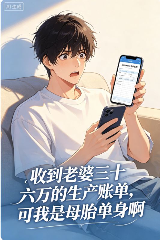 收到老婆三十六万的生产账单，可我是母胎单身啊