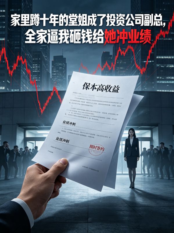 家里蹲十年的堂姐成了投资公司副总，全家逼我砸钱给她冲业绩