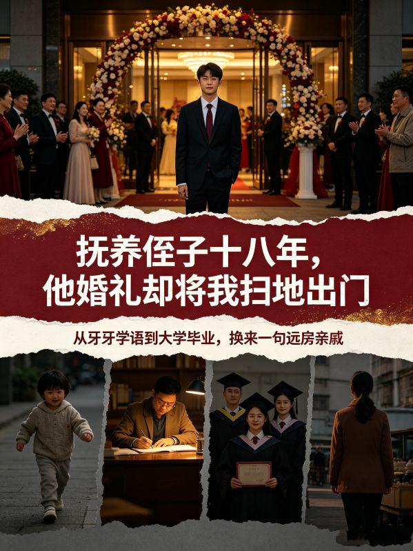 抚养侄子十八年,他婚礼却将我扫地出门