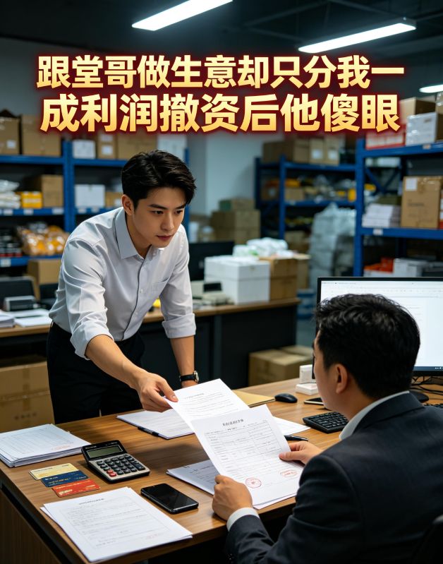 跟堂哥做生意却只分我一成利润撤资后他傻眼