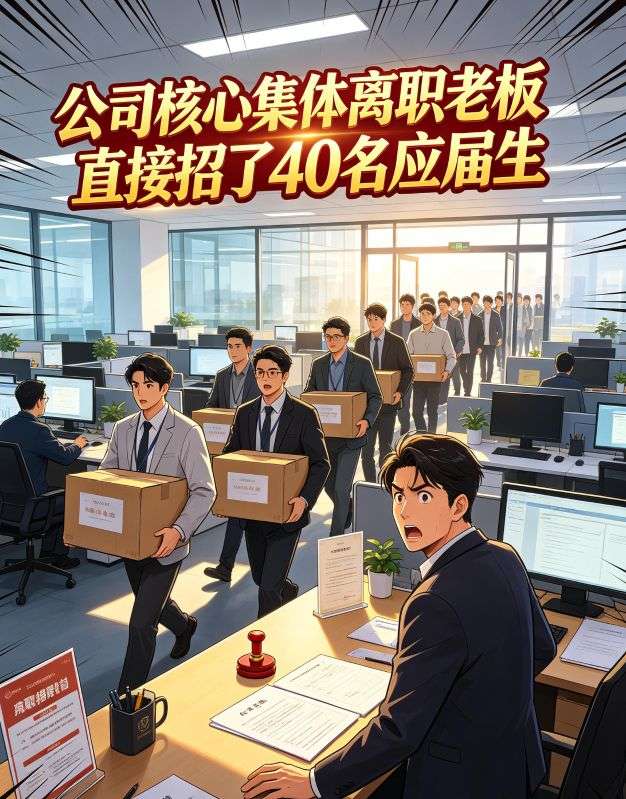 公司核心集体离职老板直接招了40名应届生