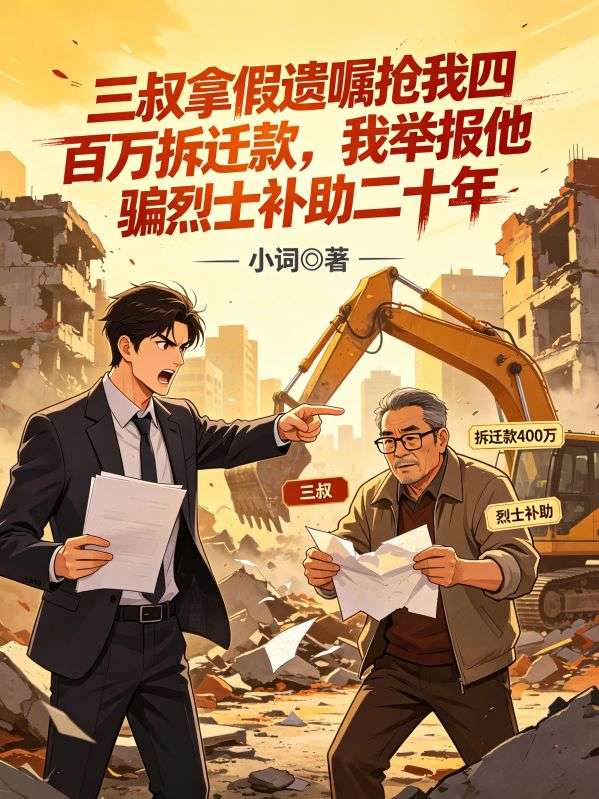 三叔拿假遗嘱抢我四百万拆迁款,我举报他骗烈士补助二十年