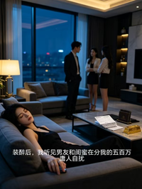 装醉后,我听见男友和闺蜜在分我的五百万