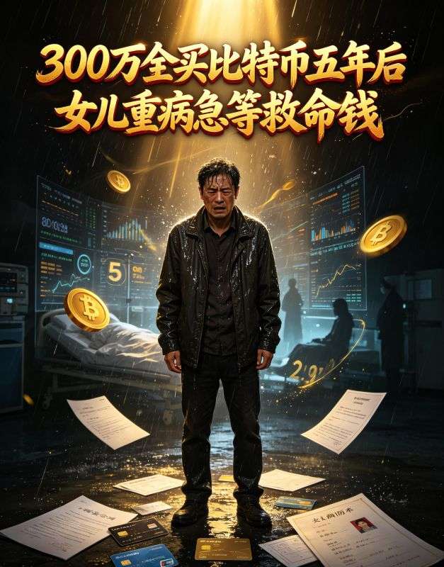 300万全买比特币五年后女儿重病急等救命钱