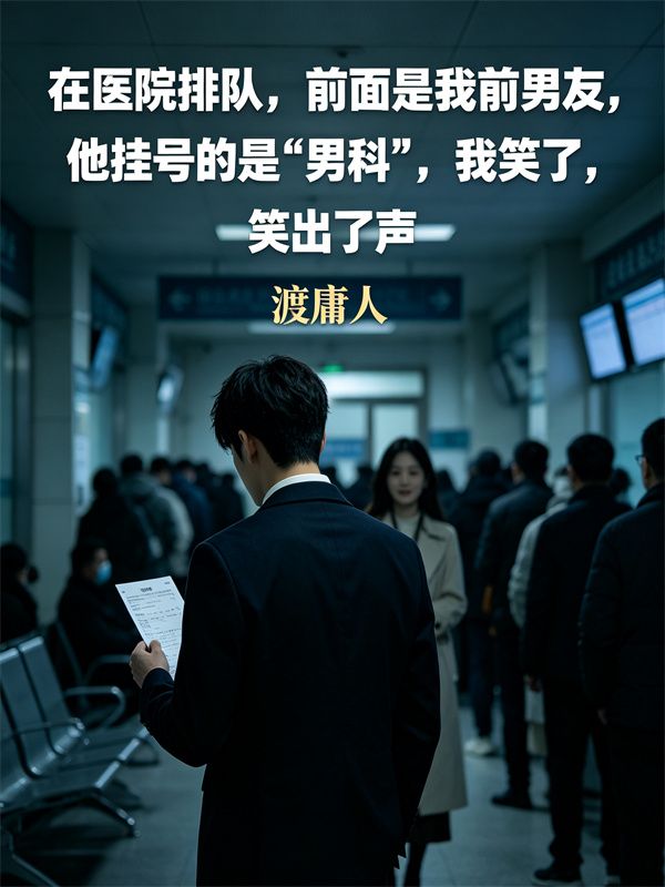 在医院排队，前面是我前男友，他挂号的是“男科”，我笑了，笑出了声