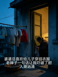 婆婆总喜欢给儿子穿旧衣服,老婶子一句话让我吓破了胆