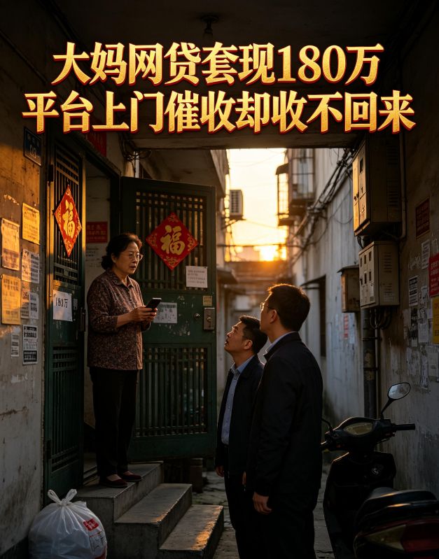 大妈网贷套现180万平台上门催收却收不回来