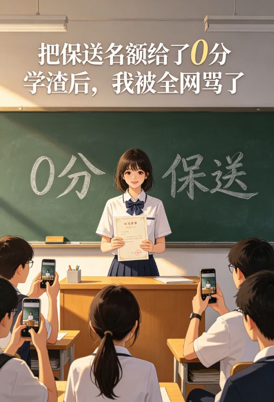 把保送名额给了0分学渣后,我被全网骂了