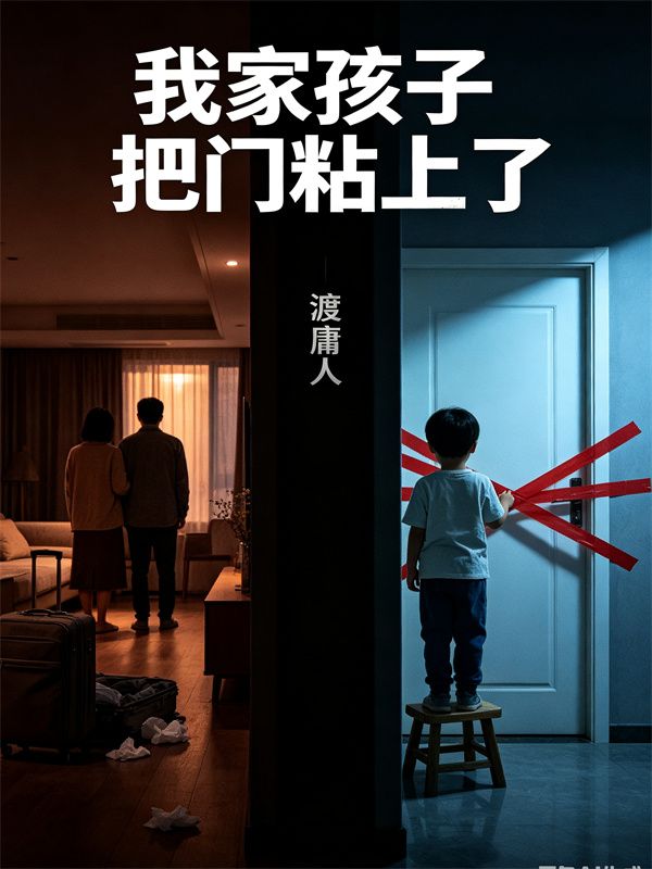 我家孩子把门粘上了