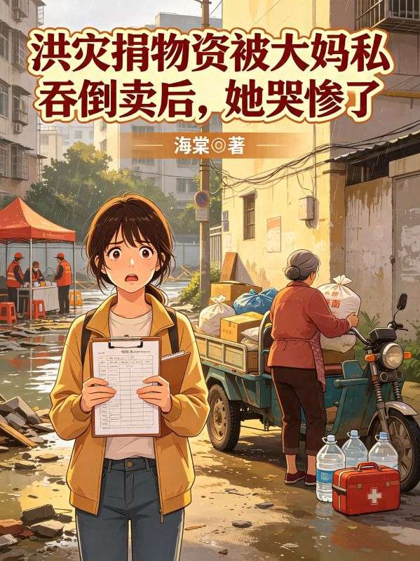 洪灾捐物资被大妈私吞倒卖后,她哭惨了