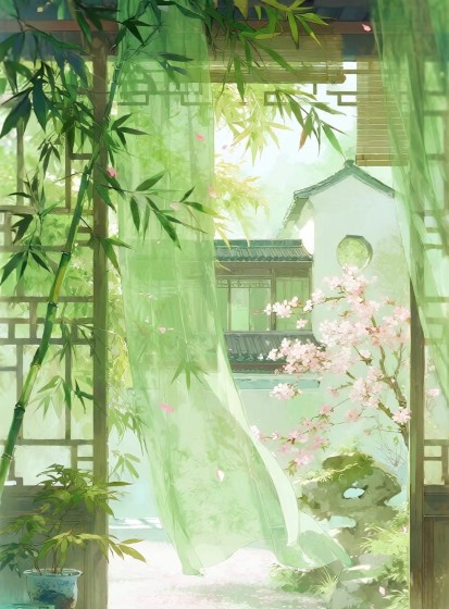 一川烟雨落梨花