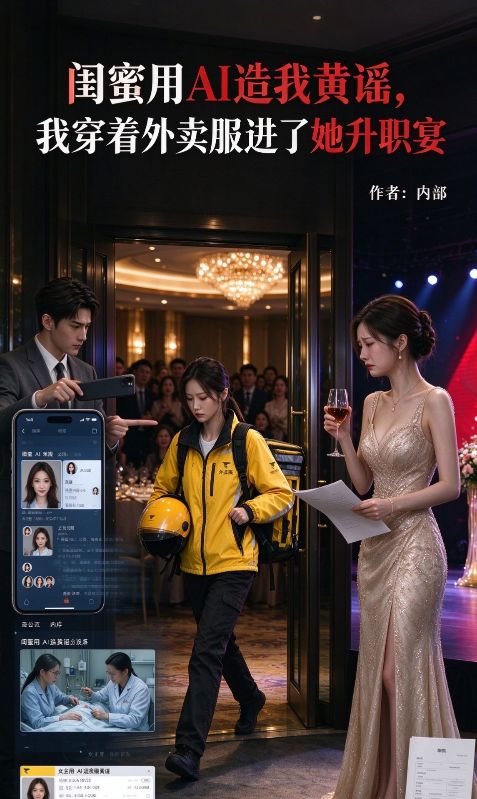闺蜜用AI造我黄谣,我穿着外卖服进了她升职宴
