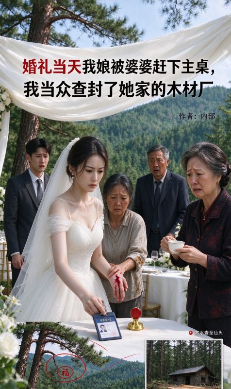婚礼当天我娘被婆婆赶下主桌,我当众查封了她家的木材厂