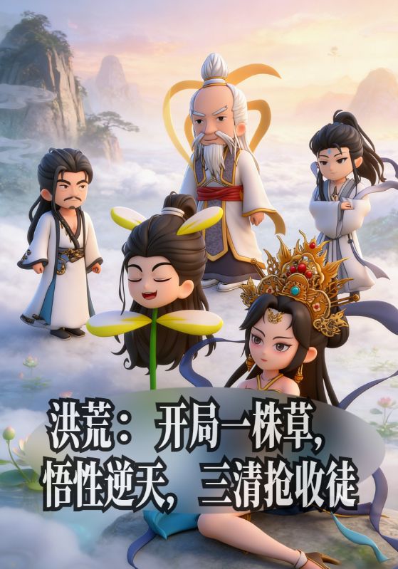 洪荒：开局一株草，悟性逆天，三清抢收徒