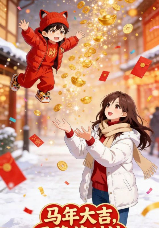 马年大吉，天降萌财神啦