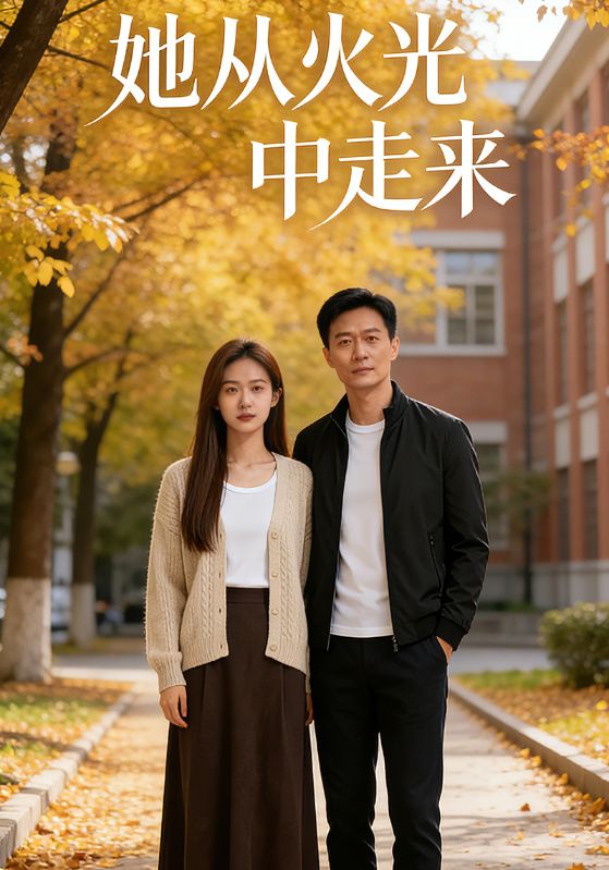 她从火光中走来