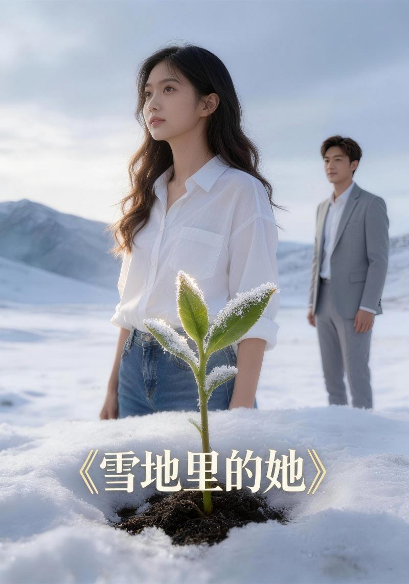 雪地里的她