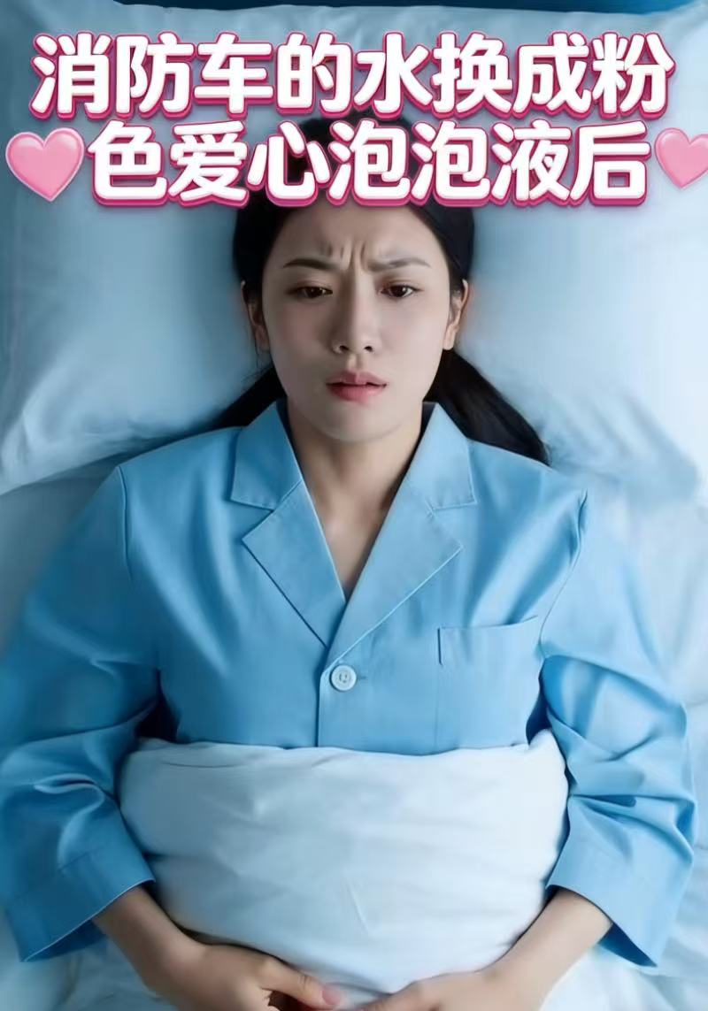 消防车的水换成粉色爱心泡泡液后