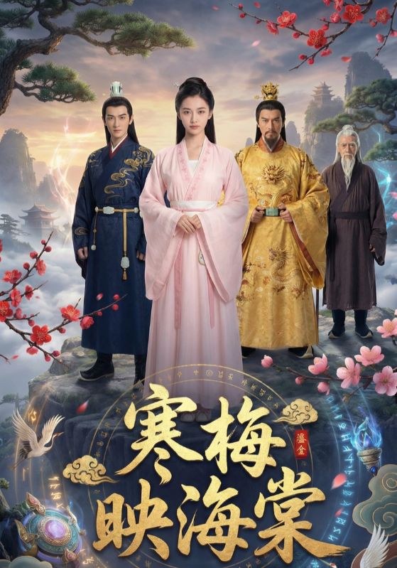 寒梅映海棠