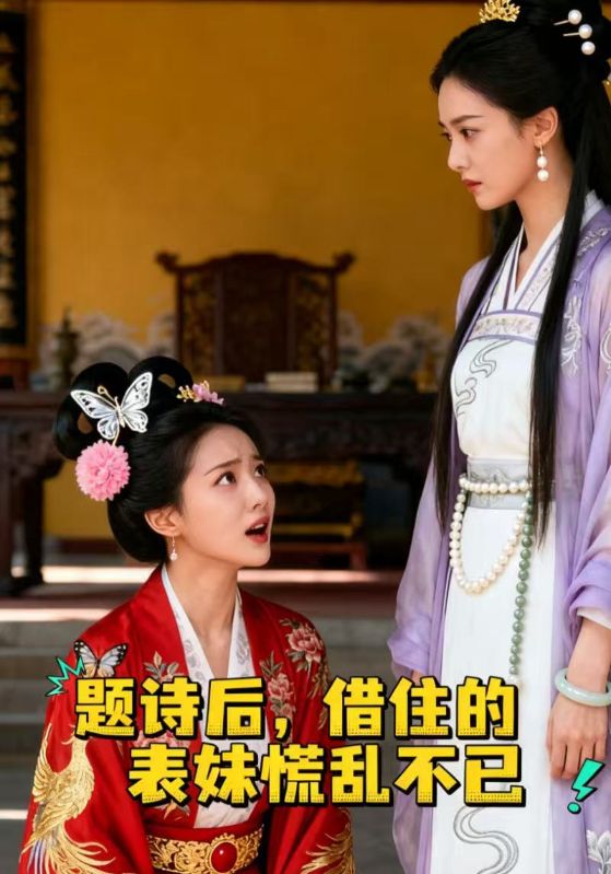 题诗后,借住的表妹慌乱不已