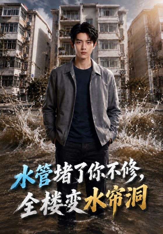 水管堵了你不修，全楼变水帘洞