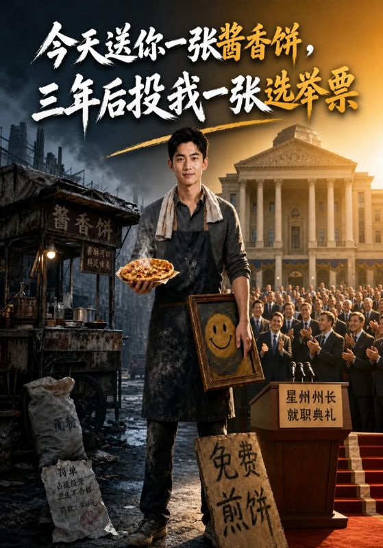 今天送你一张酱香饼，三年后投我一张选举票