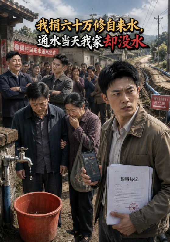 我捐六十万修自来水，通水当天我家却没水