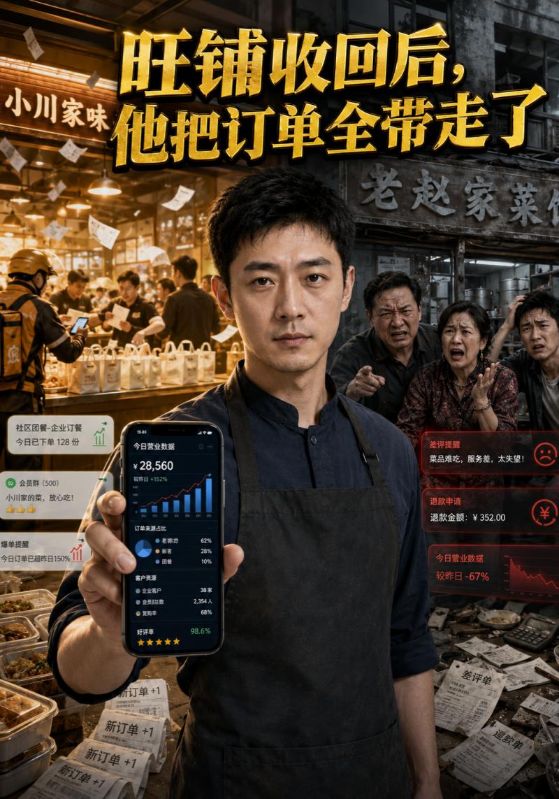 旺铺收回后，他把订单全带走了