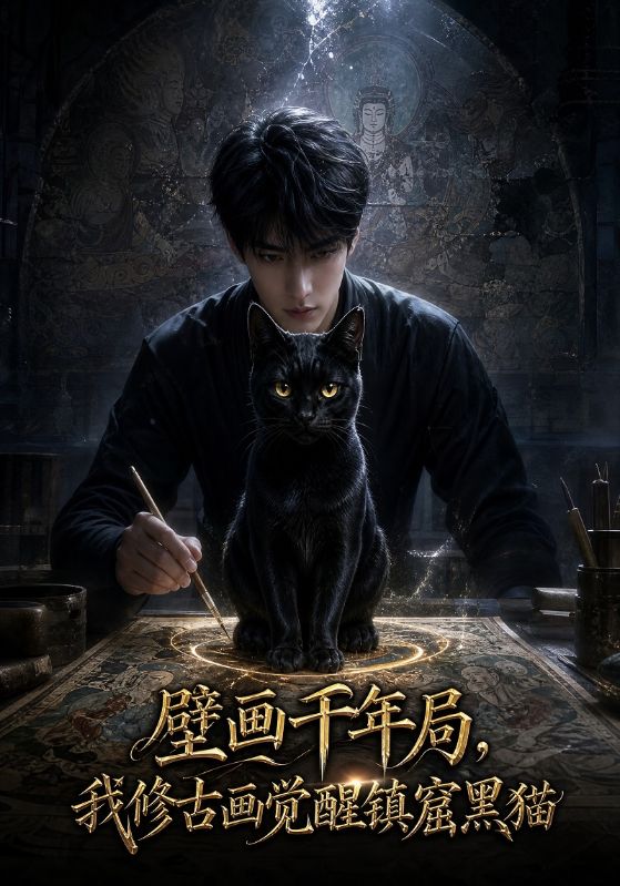 壁画千年局，我修古画觉醒镇窟黑猫