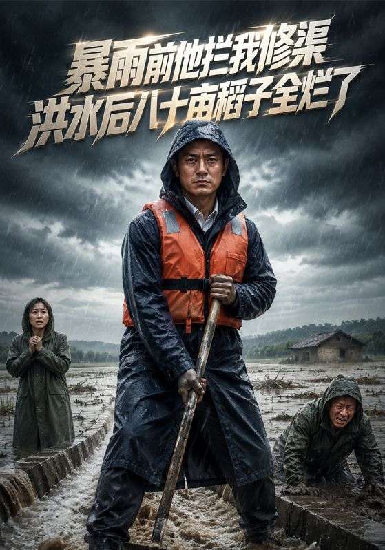 暴雨前他拦我修渠洪水后八十亩稻子全烂了