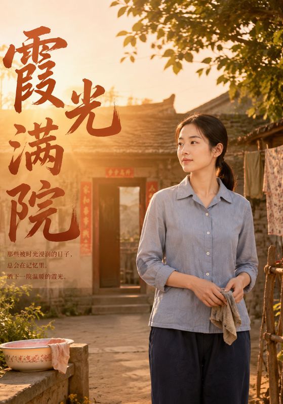 霞光满院