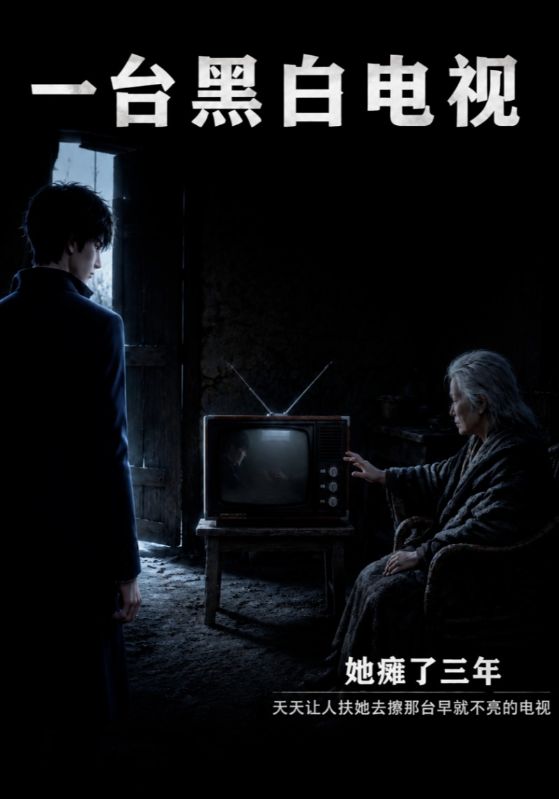 一台黑白电视